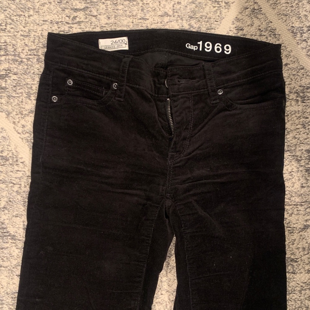 Gap 1969 Always Skinny Corduroy Pants (Black)
